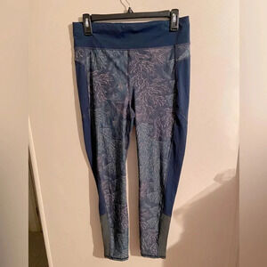 Sweaty Betty Leggings Mid Rise 7/8 Mesh panel Floral RN03525806 Large Short